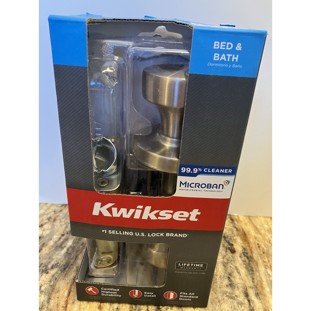 Kwikset Bed & Bath Lock W/ Microban Technology